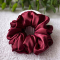 Maroon Silk Scrunchies