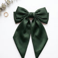 Dark Green Bow Hair Pins