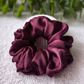 Plum Silk Scrunchies