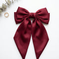 Maroon Bow Hair Pins